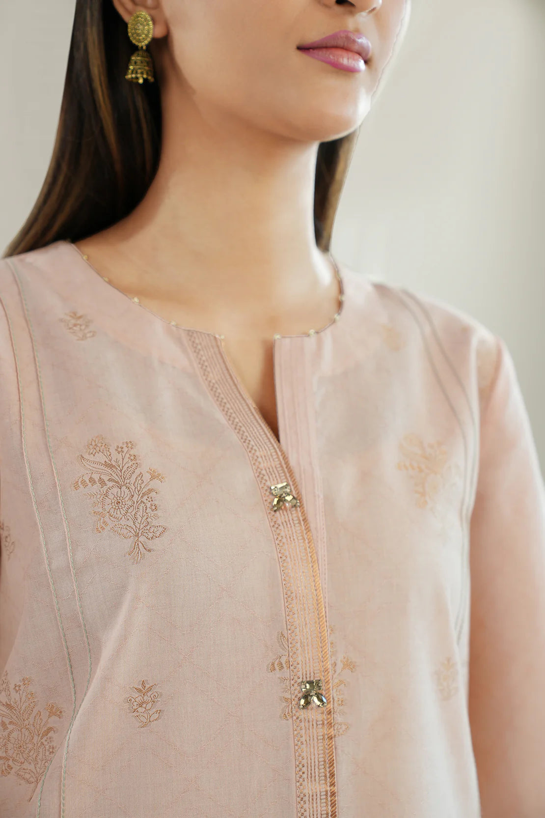 Saya 3Pc Printed Cotton Jacquard Suit U02-25232-03B (SDT) gulbuy.com