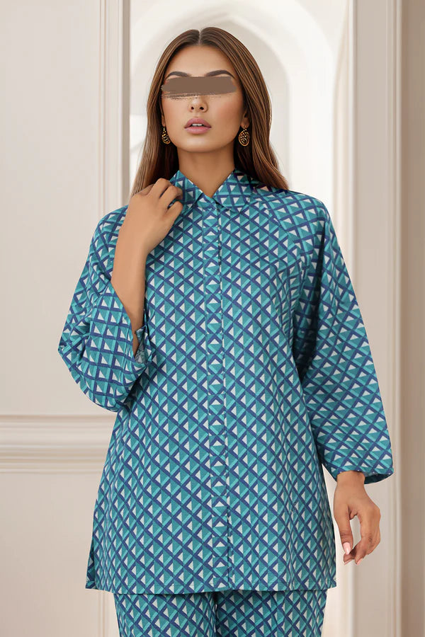 Saya 2Pc Printed Cotton Khaddar Suit U07-24269-08A (ST) gulbuy.com