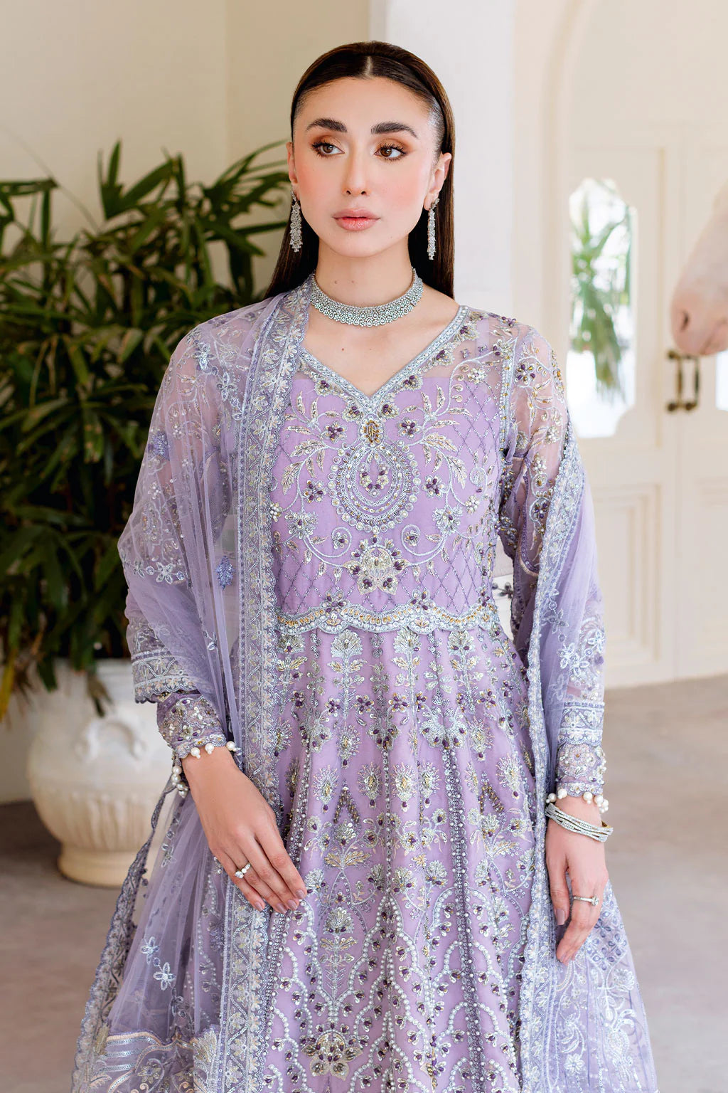 Ramsha 3Pc Embroidered Organza Suit H-505 gulbuy.com