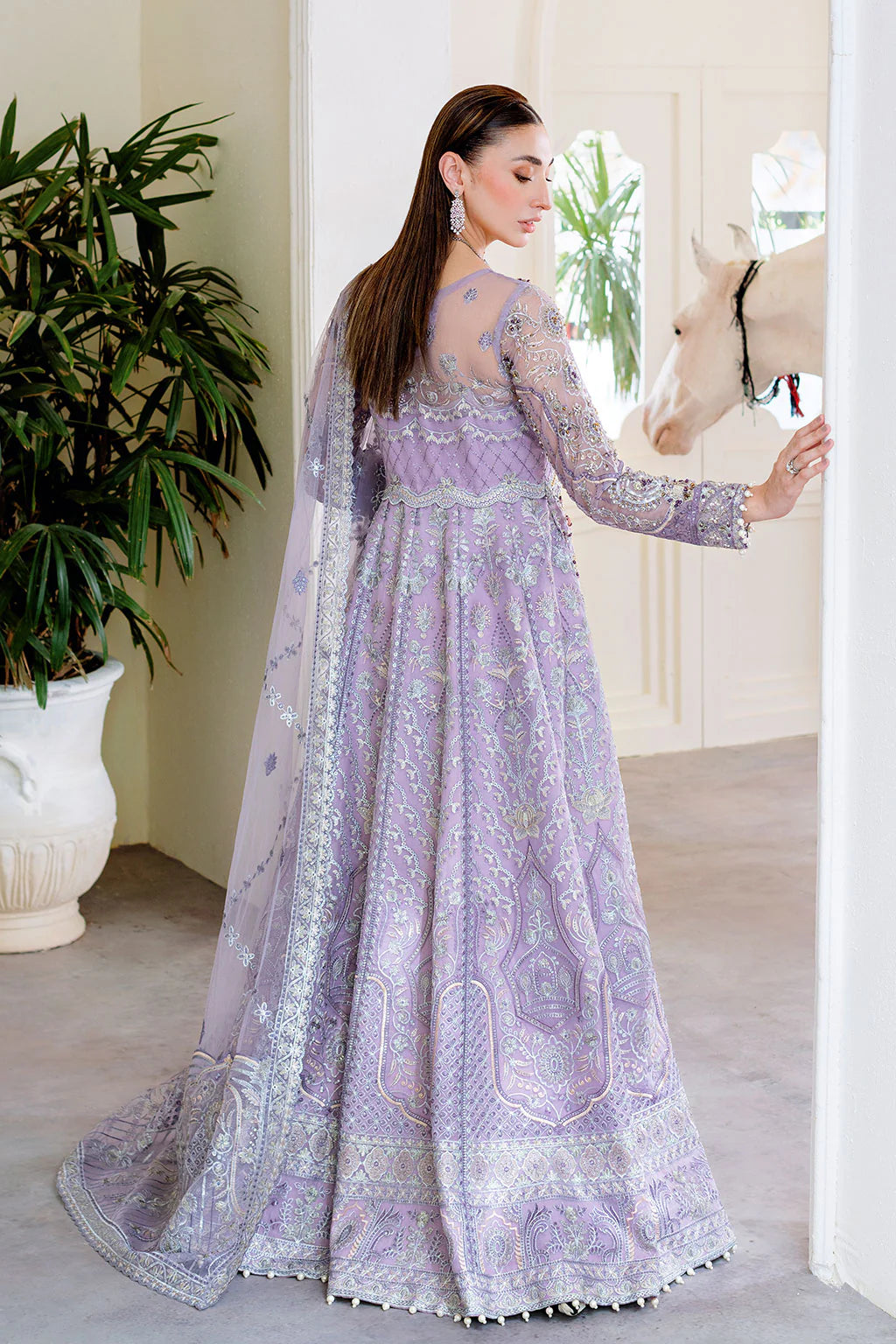 Ramsha 3Pc Embroidered Organza Suit H-505 gulbuy.com