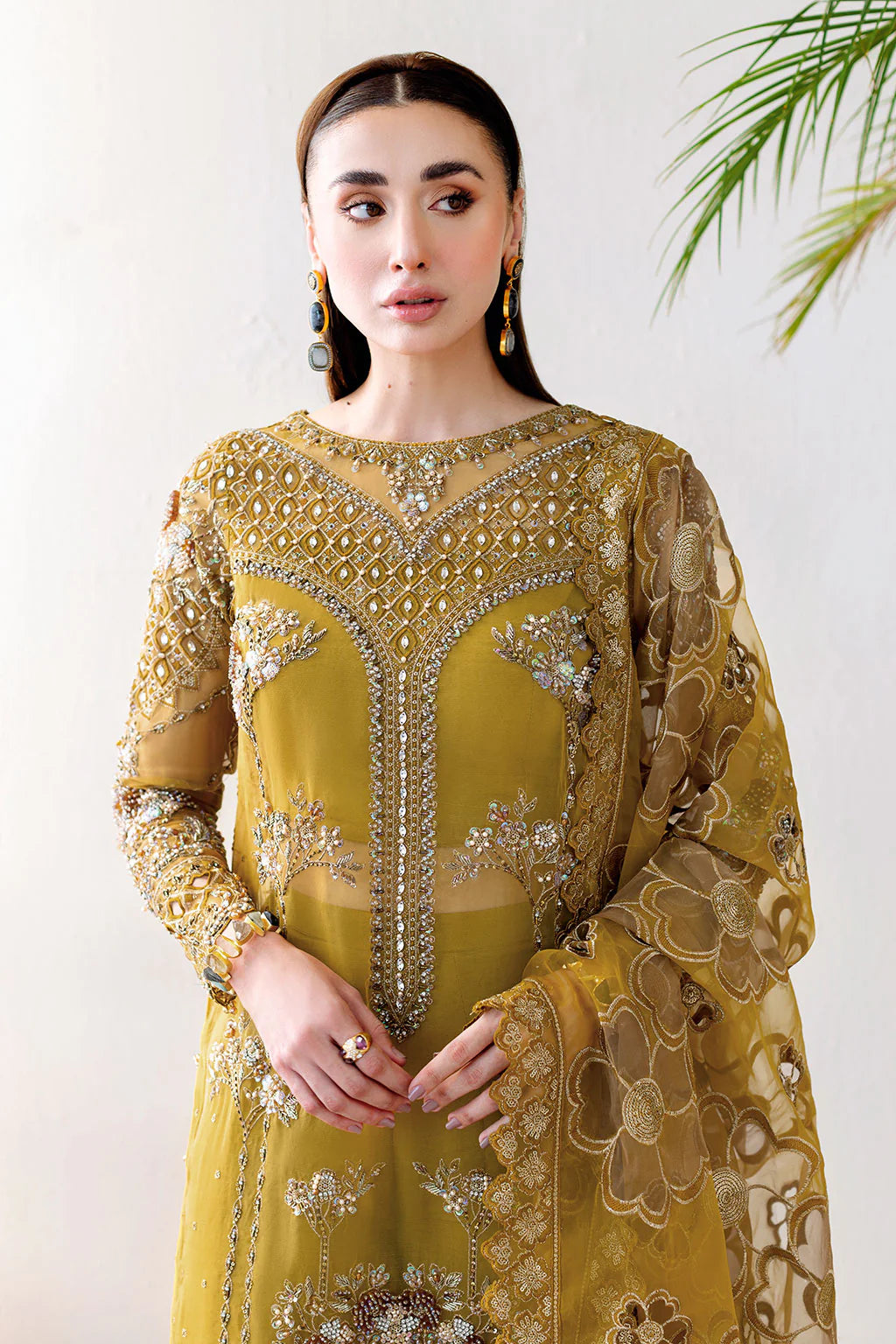 Ramsha 3Pc Embroidered Organza Suit H-506 gulbuy.com
