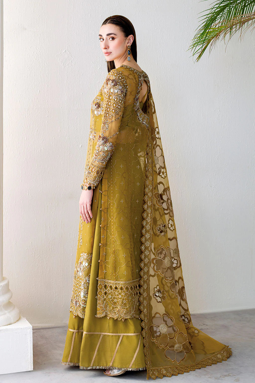 Ramsha 3Pc Embroidered Organza Suit H-506 gulbuy.com