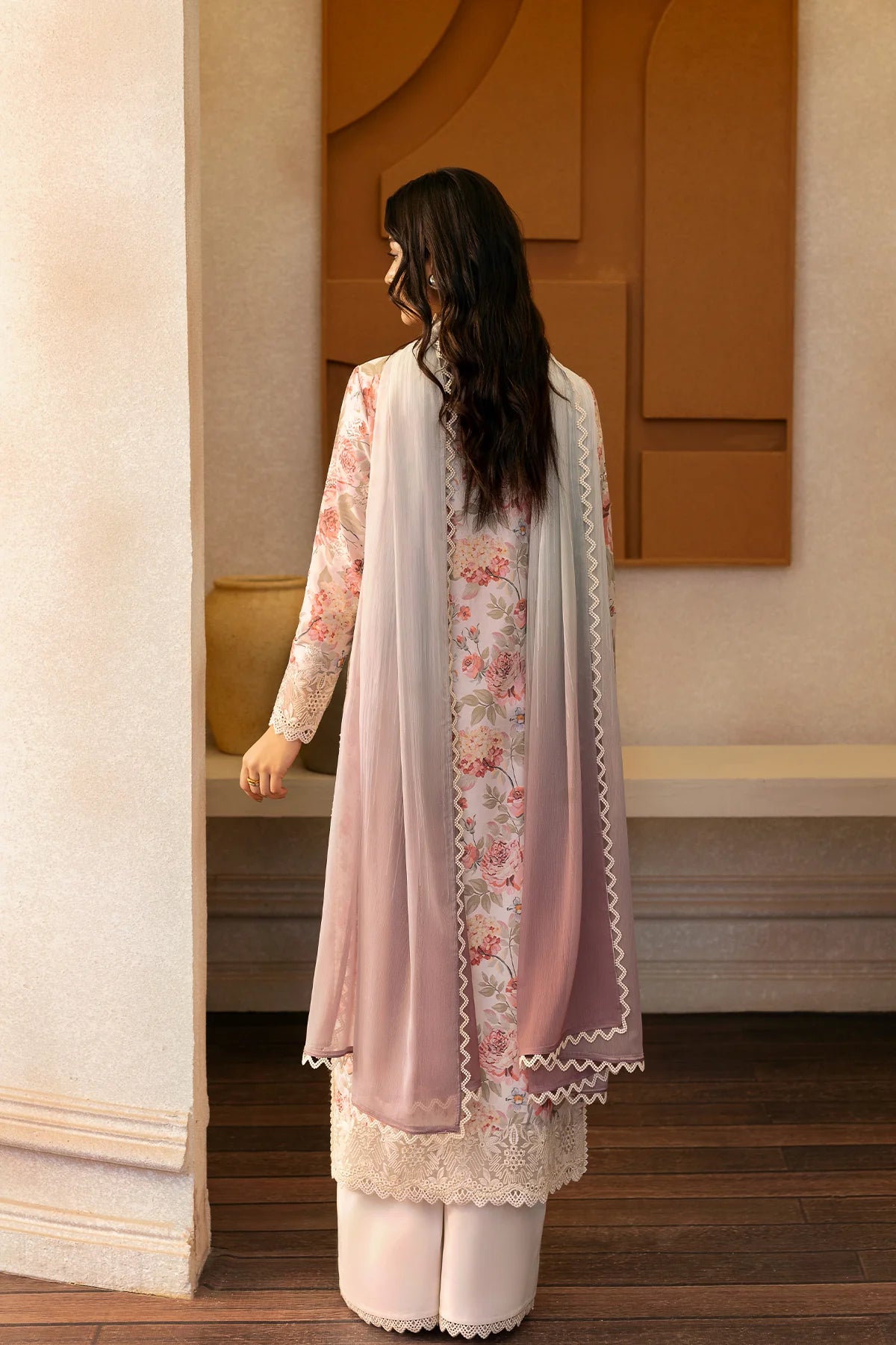AFROZEH 3Pc Embroidered Lawn Suit Horizon Faded gulbuy.com