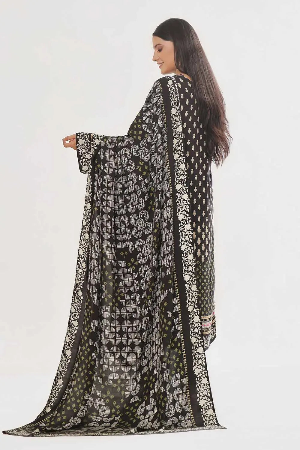 GulAhmed 3Pc Printed Linen Suit WNS-42003 gulbuy.com
