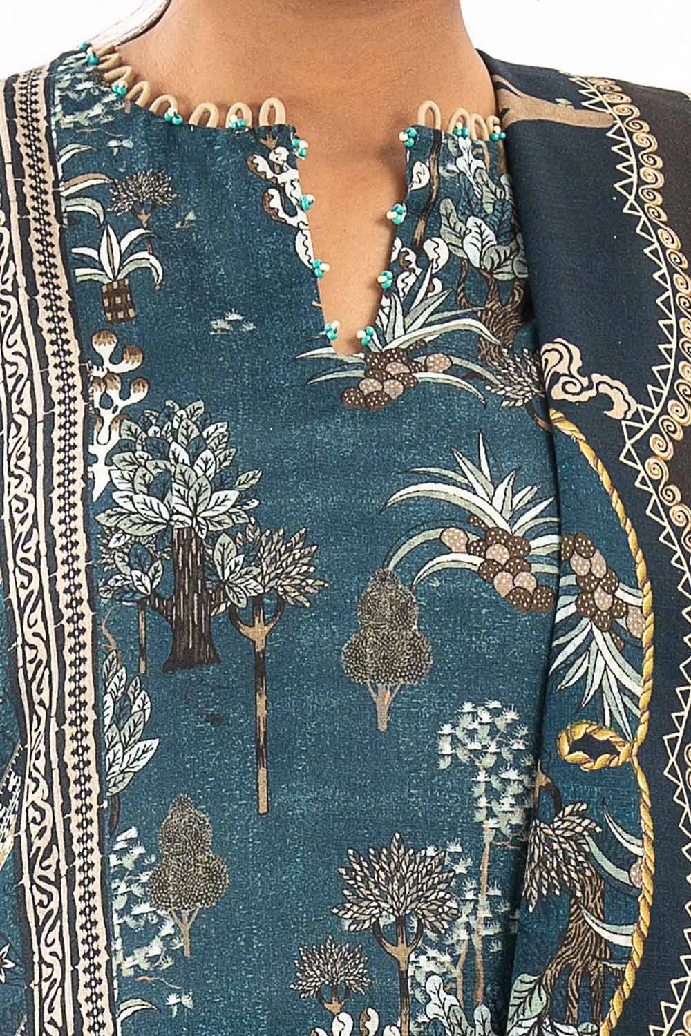 GulAhmed 3Pc Printed Khaddar Suit WNS-42033 gulbuy.com