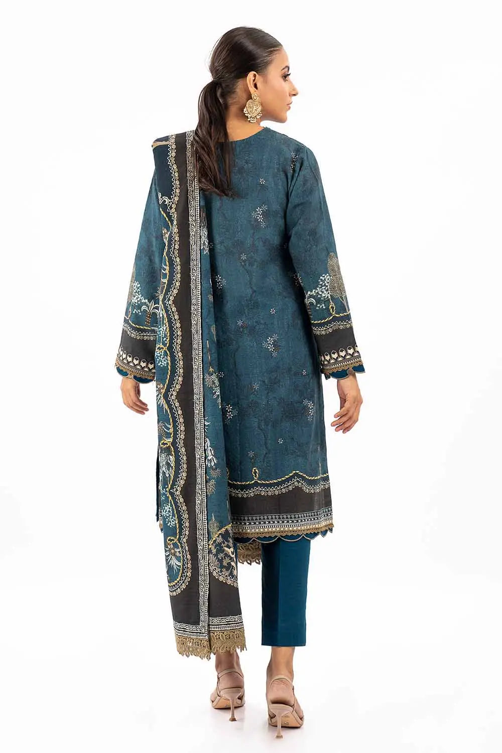 GulAhmed 3Pc Printed Khaddar Suit WNS-42033 gulbuy.com