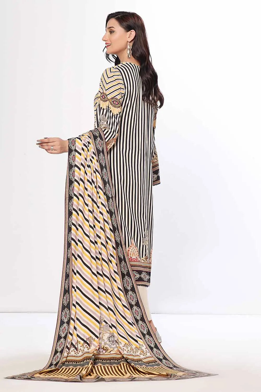 GulAhmed 3Pc Printed Linen Suit WNS-42084 gulbuy.com