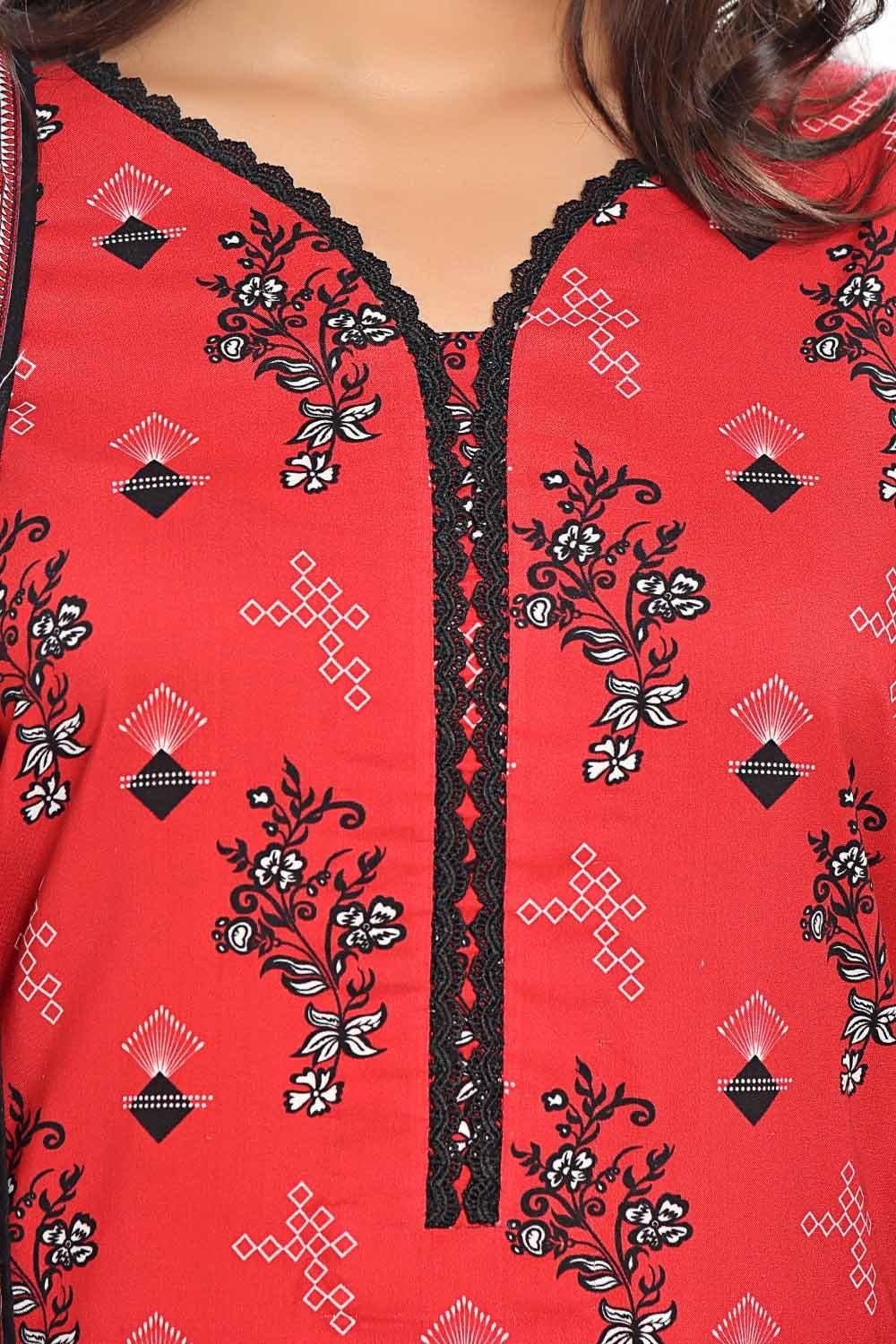 GulAhmed 3Pc Printed Linen Suit WNS-42087 gulbuy.com