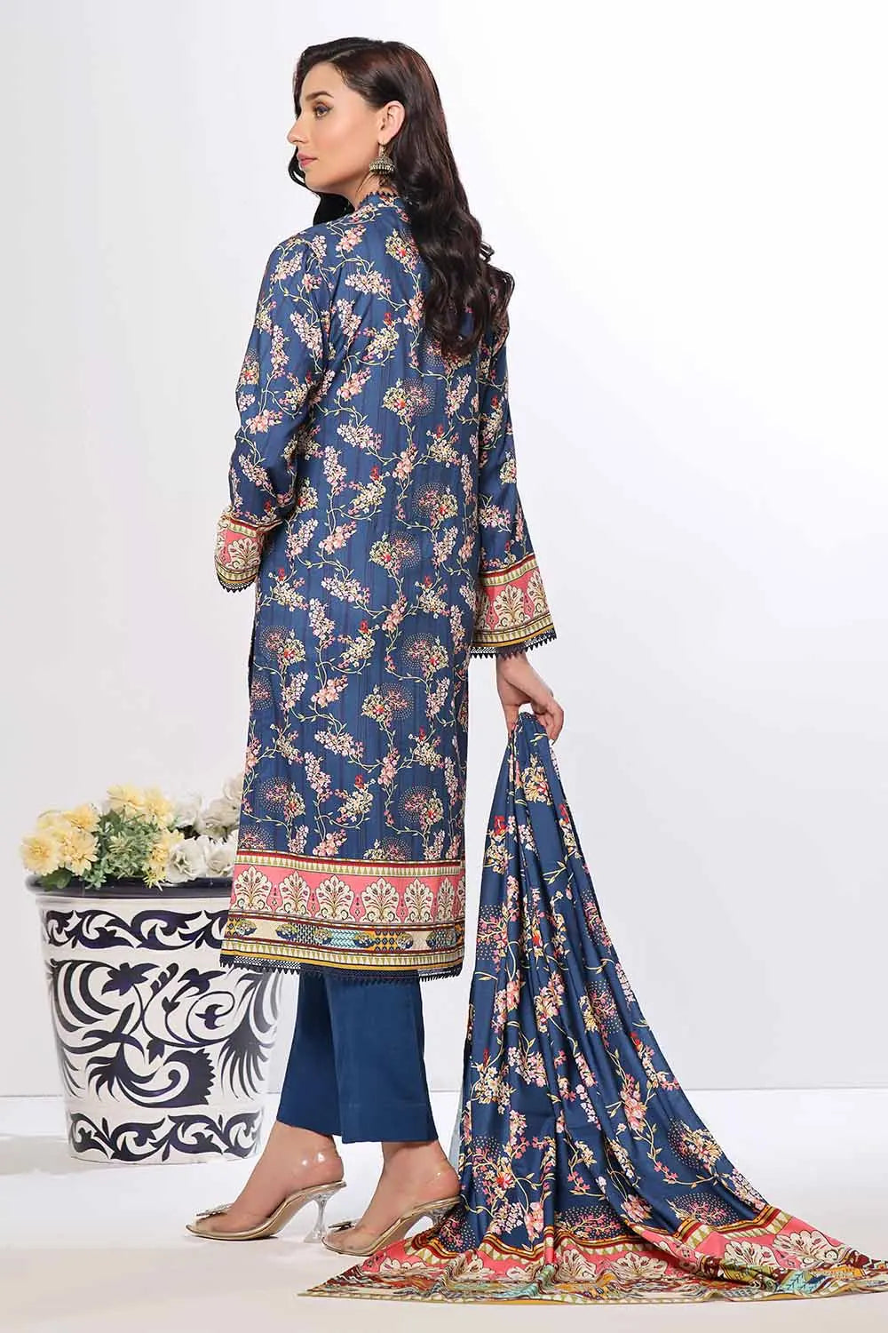 GulAhmed 3Pc Printed Linen Suit WNS-42110 gulbuy.com
