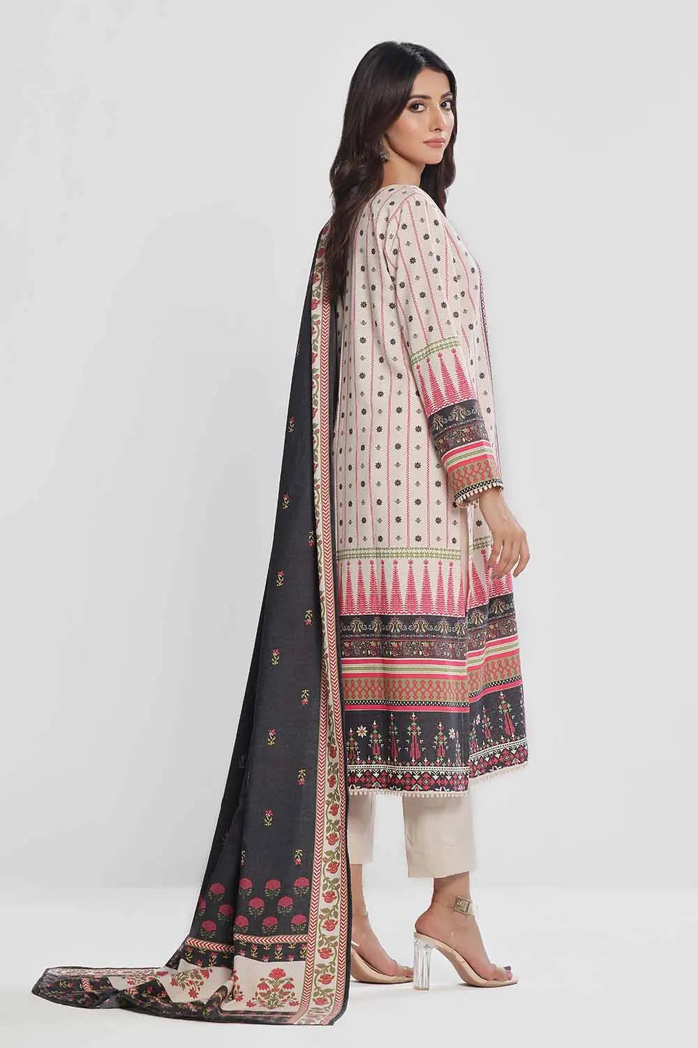 GulAhmed 3Pc Printed Dhanak Suit WNS-42111 gulbuy.com