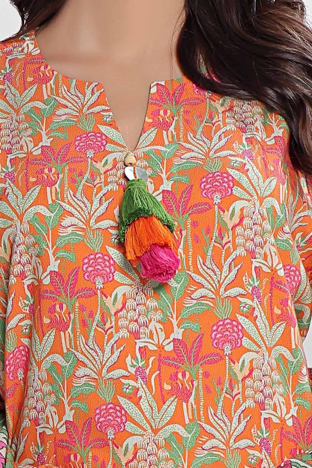 GulAhmed 3Pc Printed Dhanak Suit WNS-42112 gulbuy.com