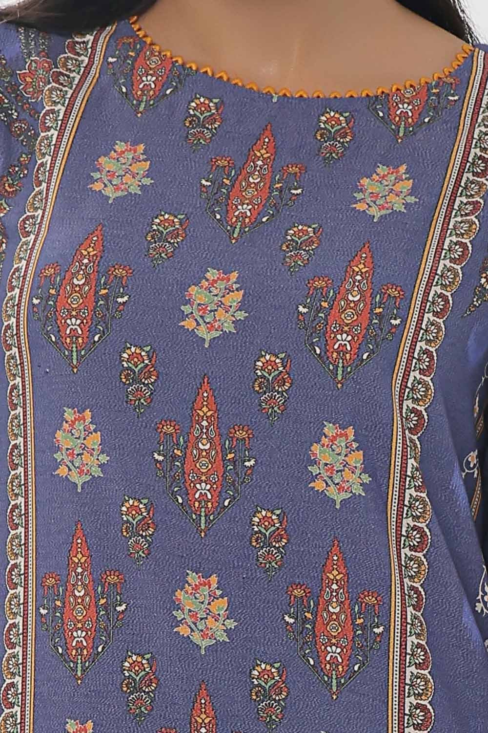GulAhmed 3Pc Printed Dhanak Suit WNS-42129 gulbuy.com