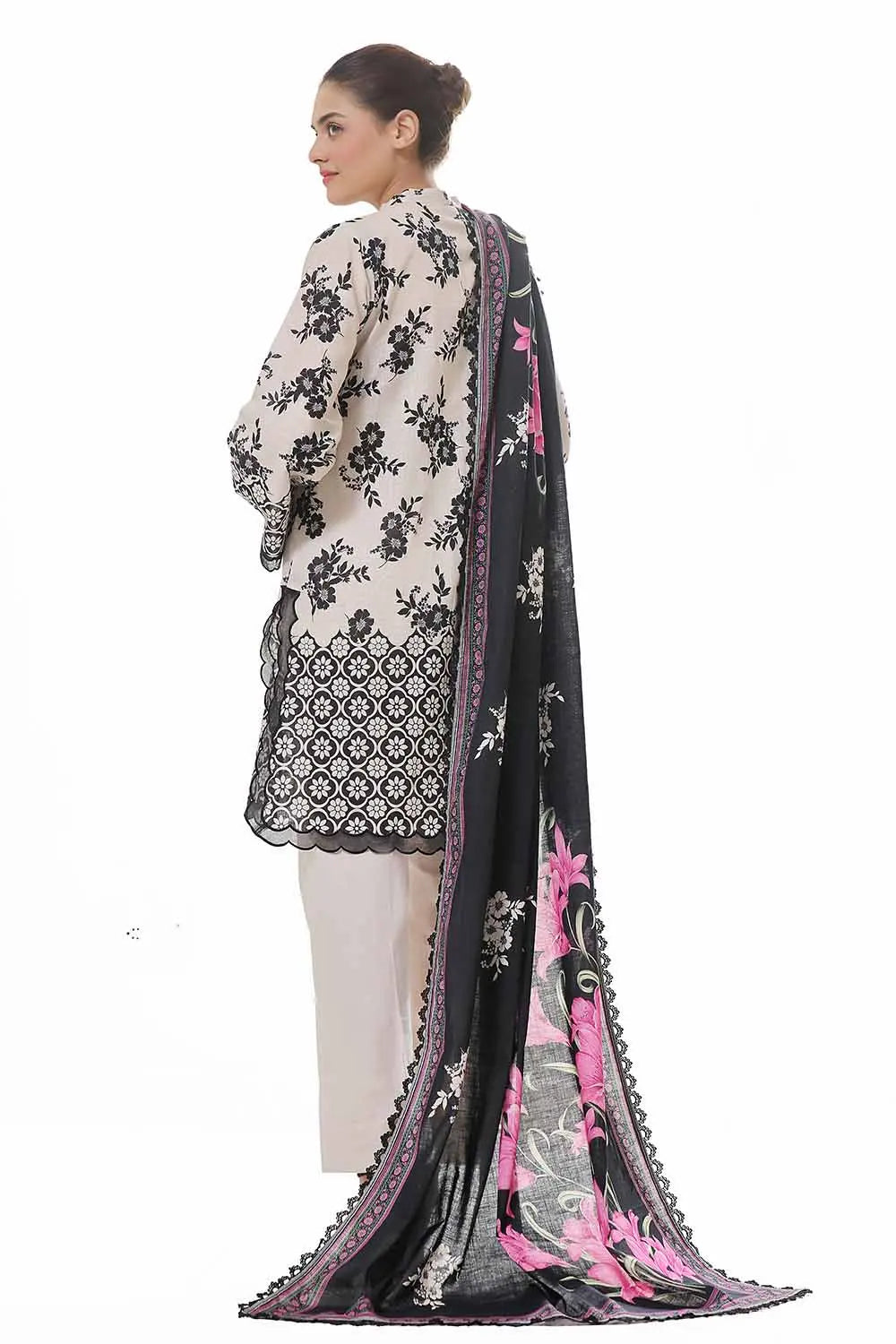 GulAhmed 3Pc Printed Khaddar Suit WNS-42131 gulbuy.com