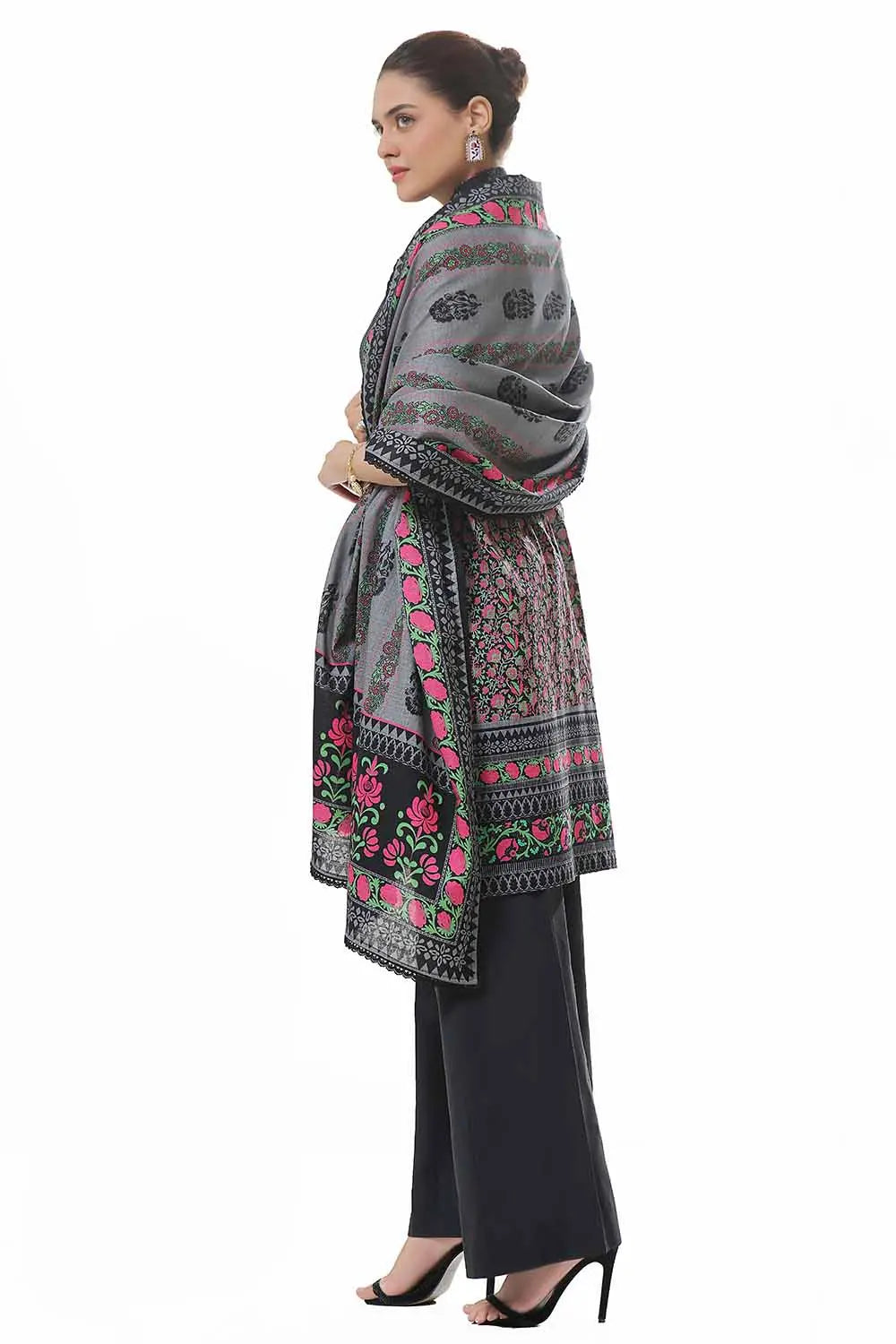 GulAhmed 3Pc Printed Khaddar Suit WNS-42132 gulbuy.com