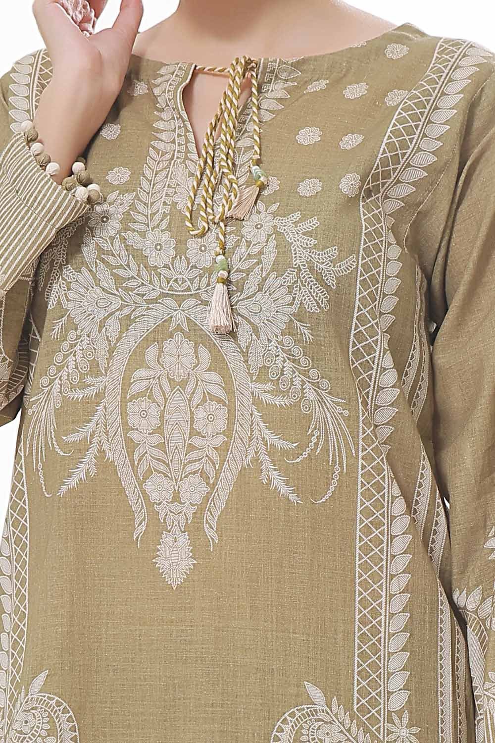 GulAhmed 3Pc Printed Khaddar Suit WNS-42133 gulbuy.com